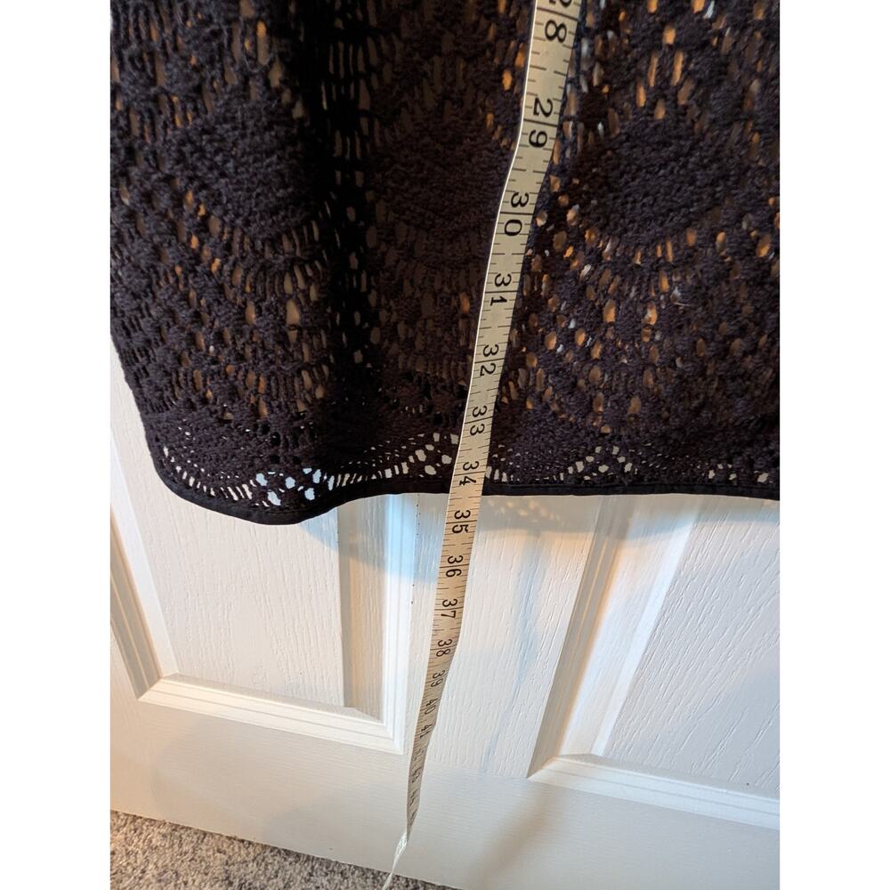 LOFT Women's Lace Dress Sleeveless Keyhole Back 14 Black Excellent Condition - Picture 7 of 8